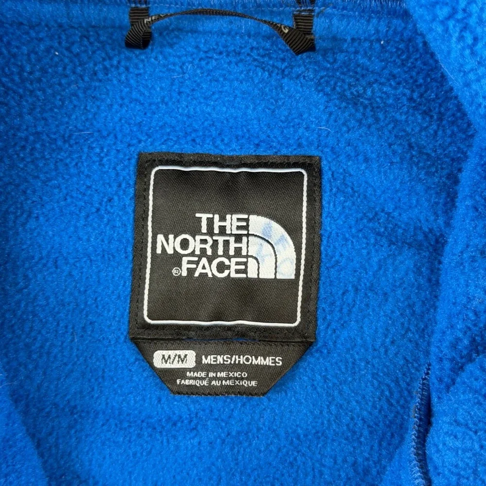 The North Face Denali 2 Hoodie Mens Medium Blue Gray Fleece Full Zip Jacket